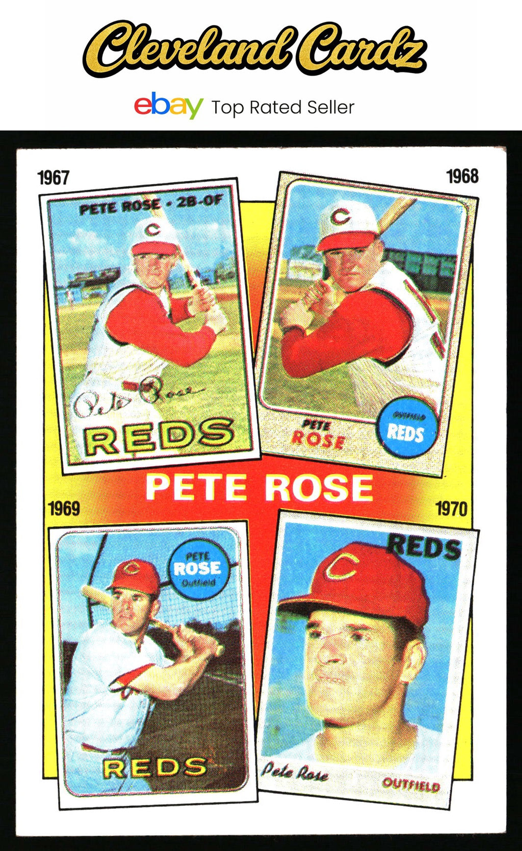 1986 Topps #3 The Pete Rose Years: 1967-1970 TPRY