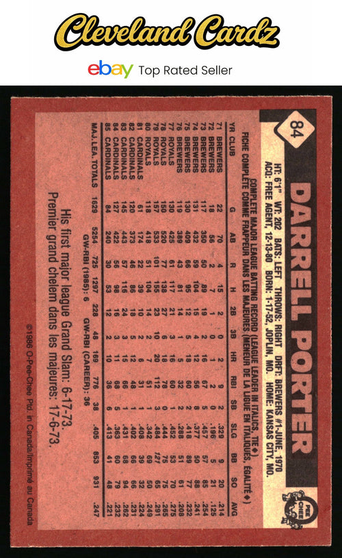 1986 Topps #757 Darrell Porter