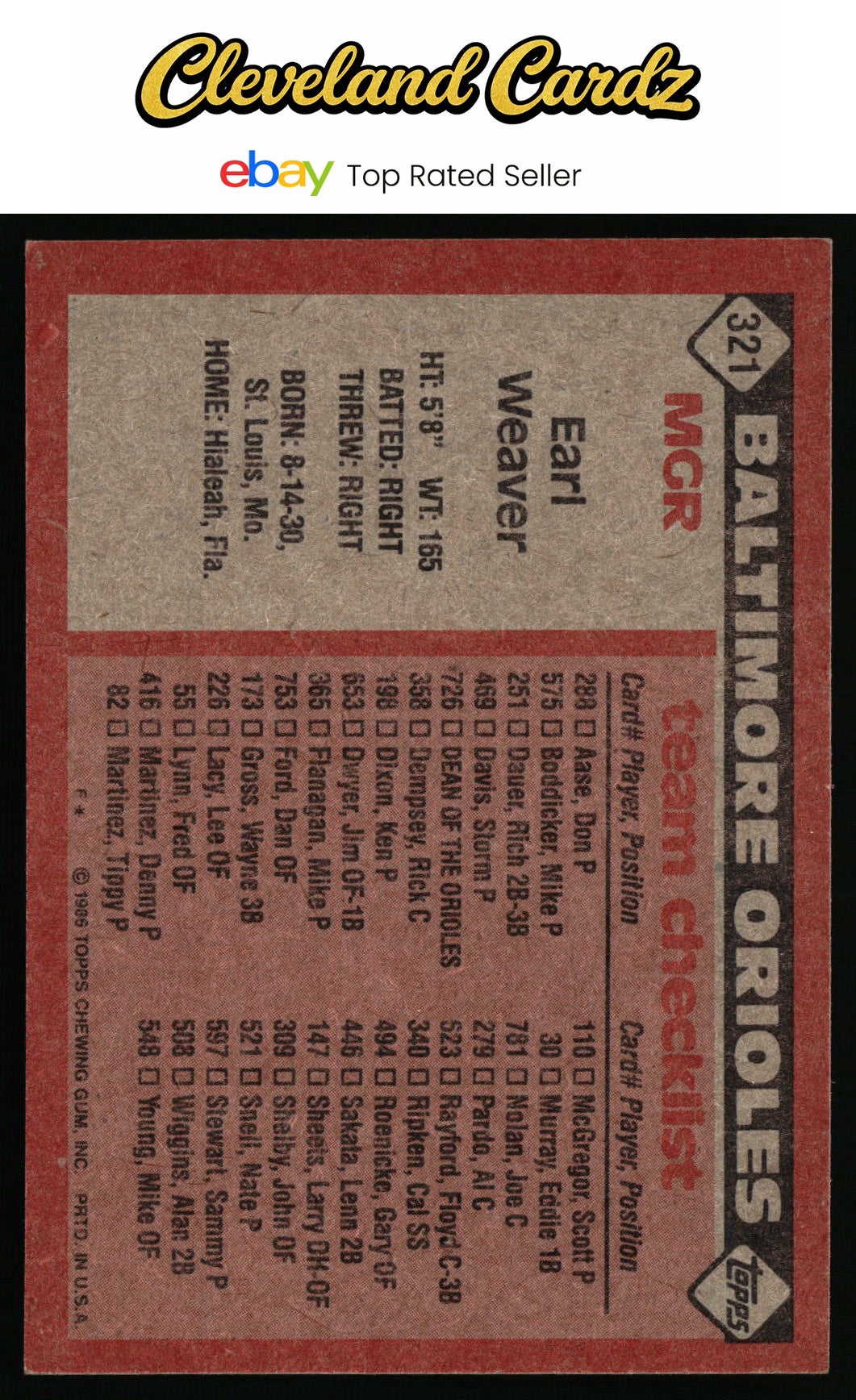 1989 Topps #576 Greg Minton