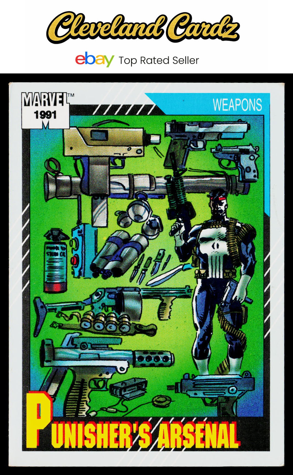 1991 Impel Marvel Universe II #132 Punisher's Arsenal