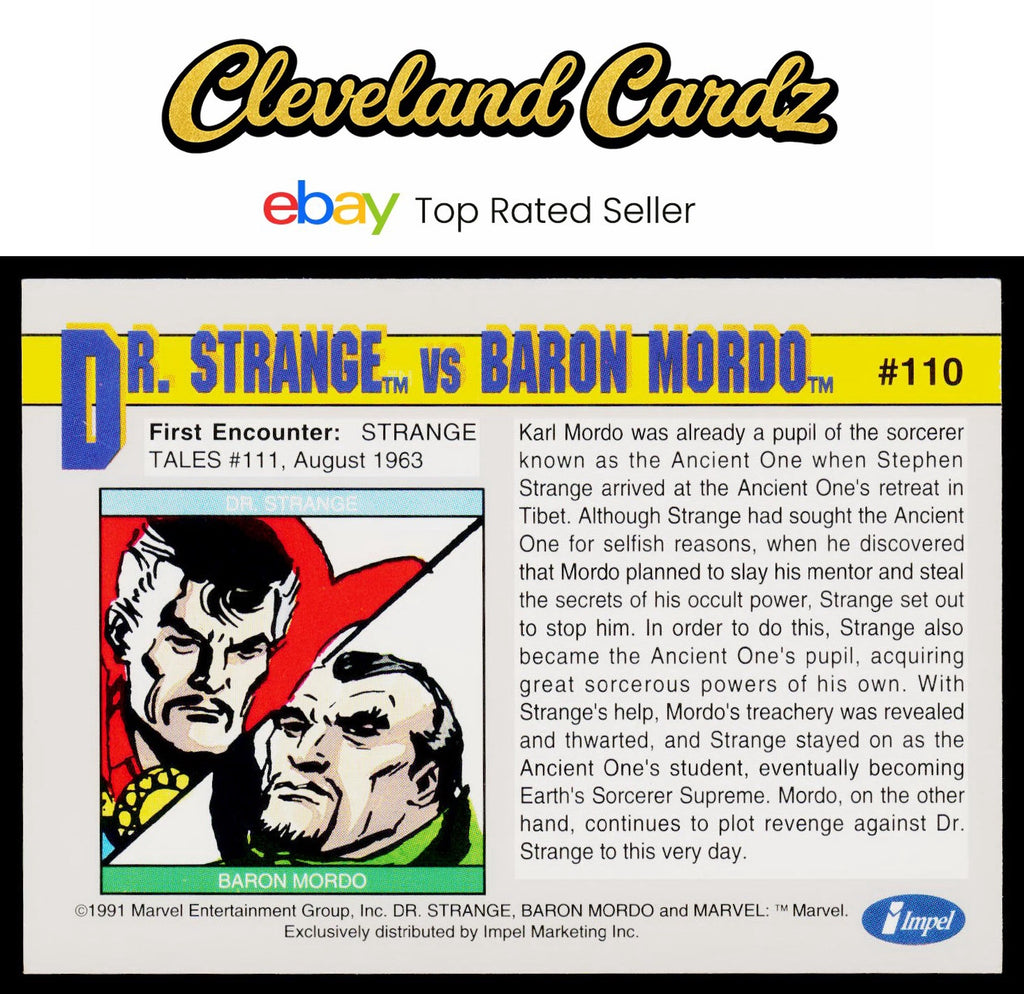 1991 Impel Marvel Universe II #110 Dr. Strange vs. Baron Mordo