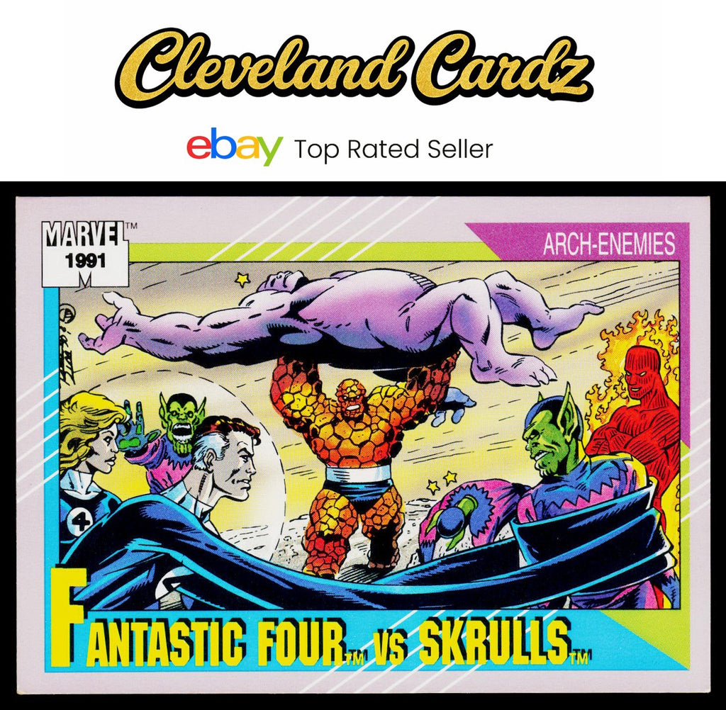 1991 Impel Marvel Universe II #92 Fantastic Four vs. Skrulls