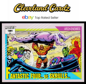 1991 Impel Marvel Universe II #92 Fantastic Four vs. Skrulls