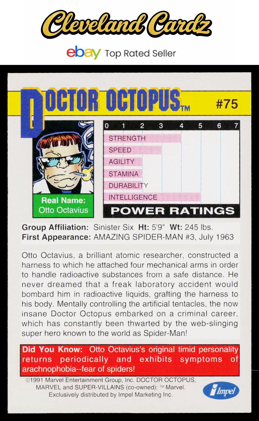 1991 Impel Marvel Universe II #75 Doctor Octopus