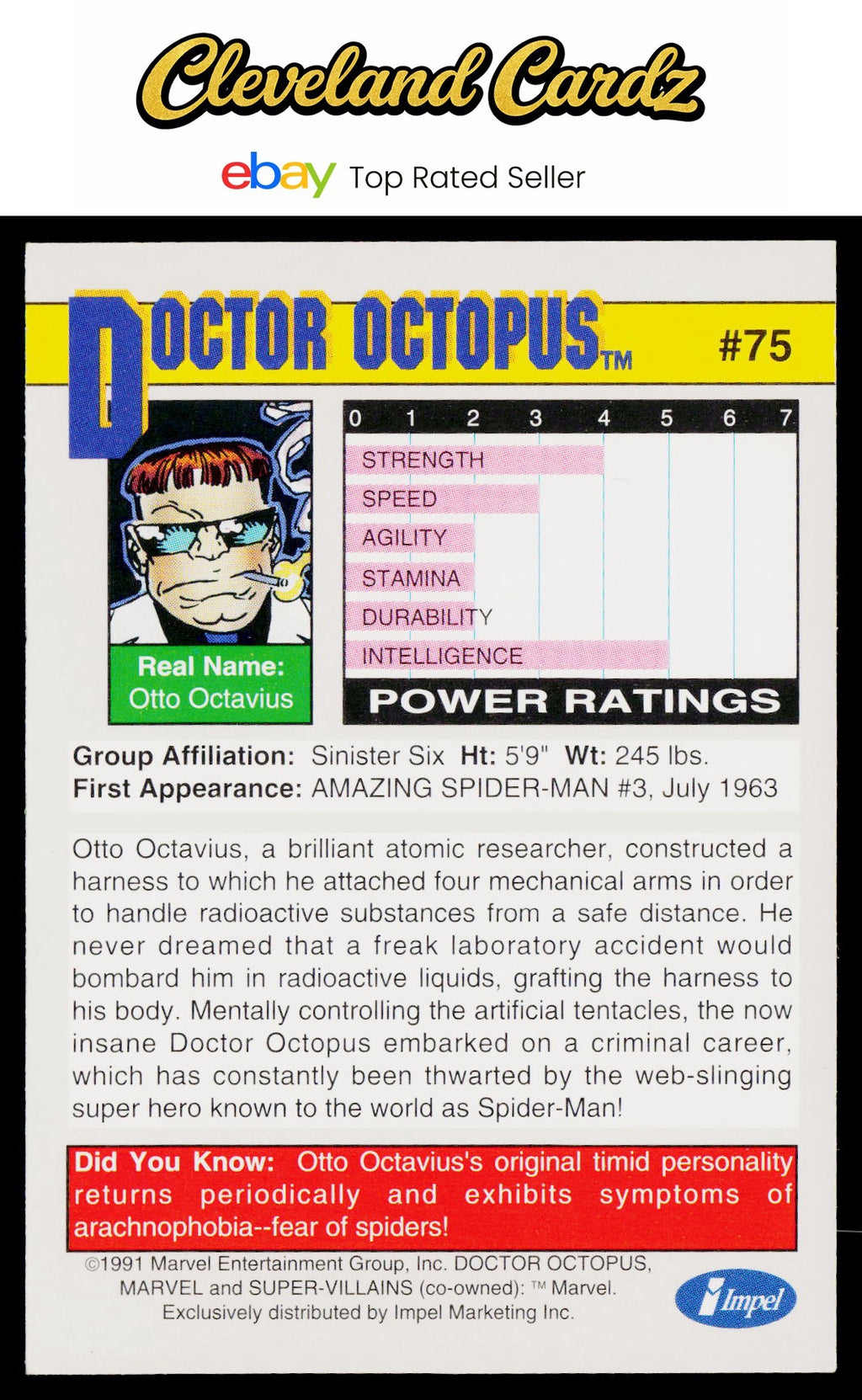 1991 Impel Marvel Universe II #75 Doctor Octopus