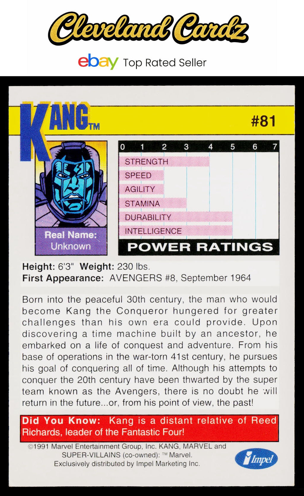 1991 Impel Marvel Universe II #81 Kang