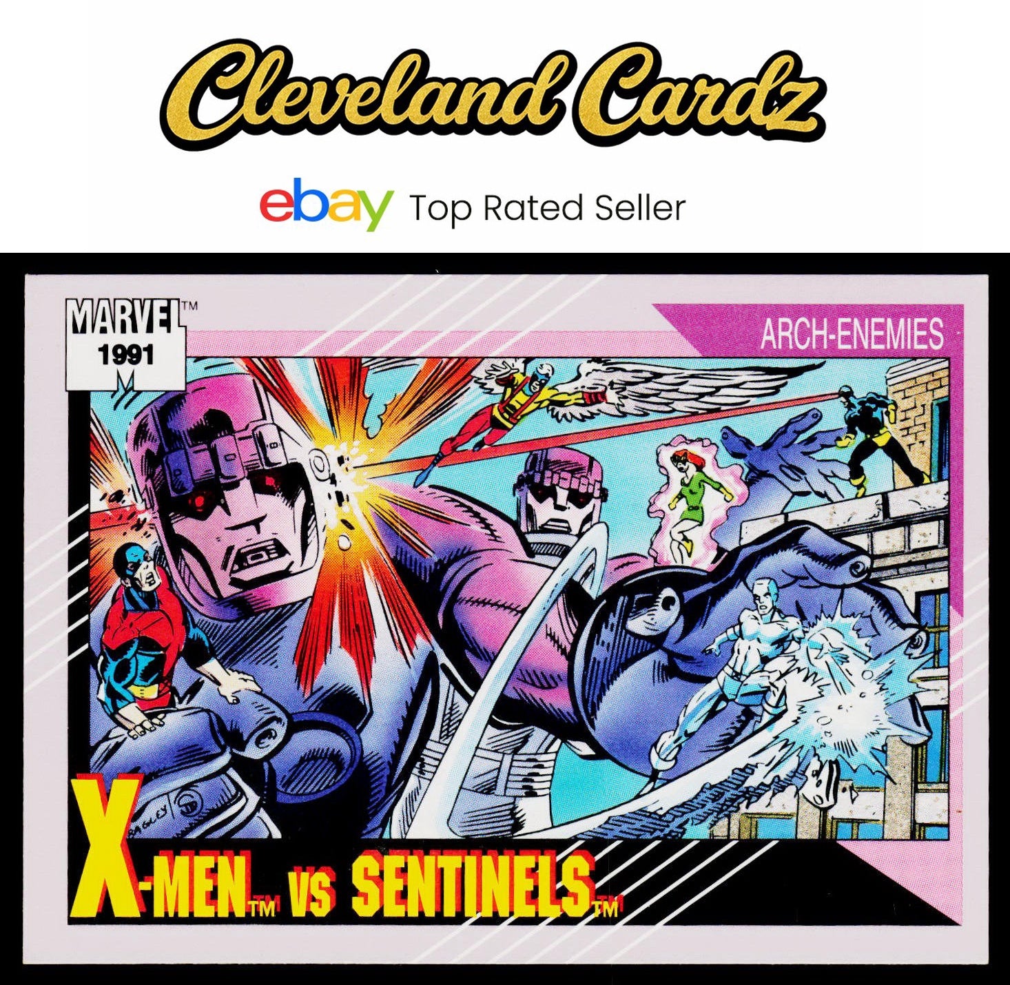 1991 Impel Marvel Universe II #106 X-Men vs. Sentinels