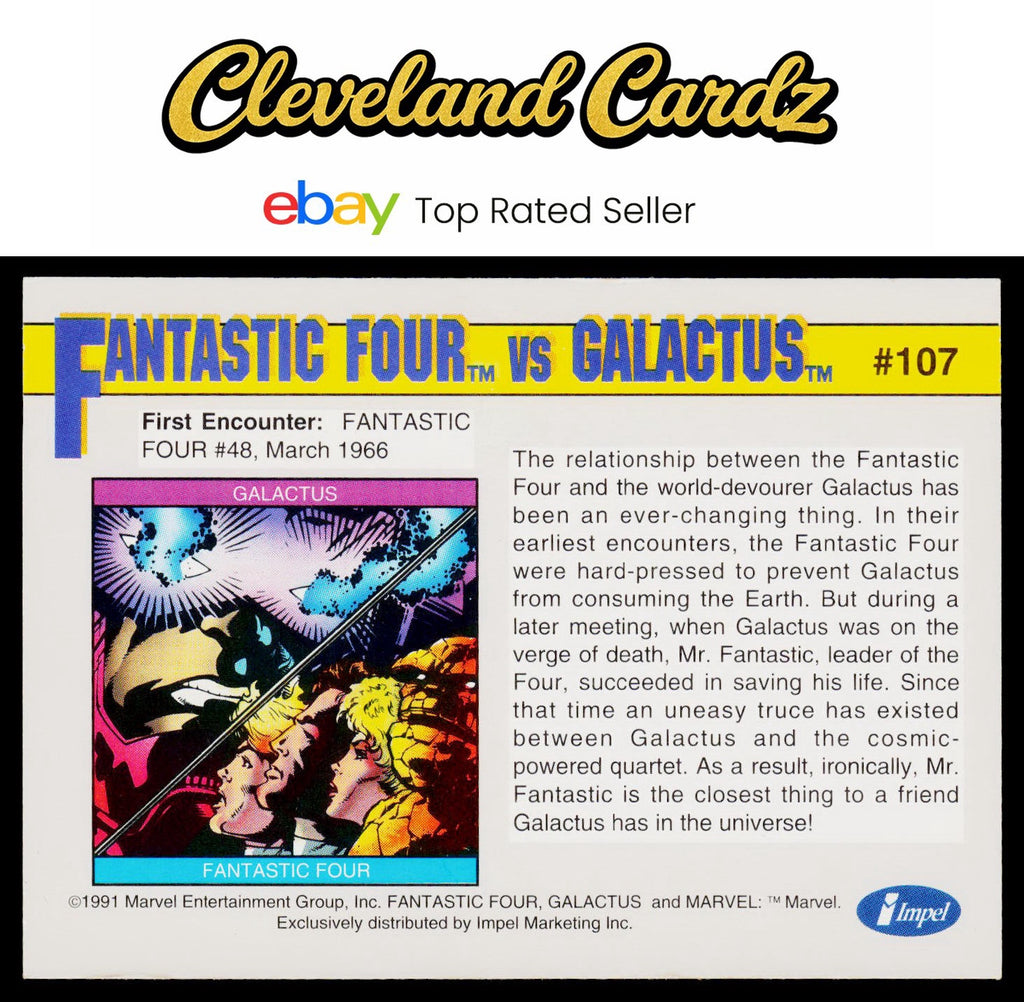 1991 Impel Marvel Universe II #107 Fantastic Four vs. Galactus
