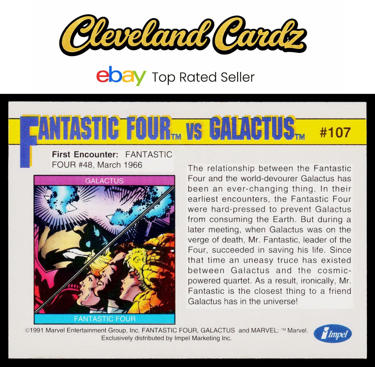 1991 Impel Marvel Universe II #107 Fantastic Four vs. Galactus