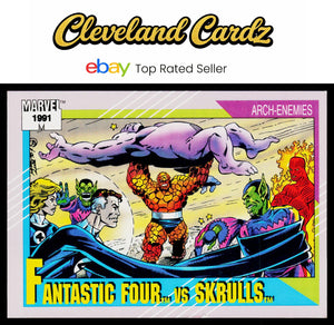 1991 Impel Marvel Universe II #92 Fantastic Four vs. Skrulls