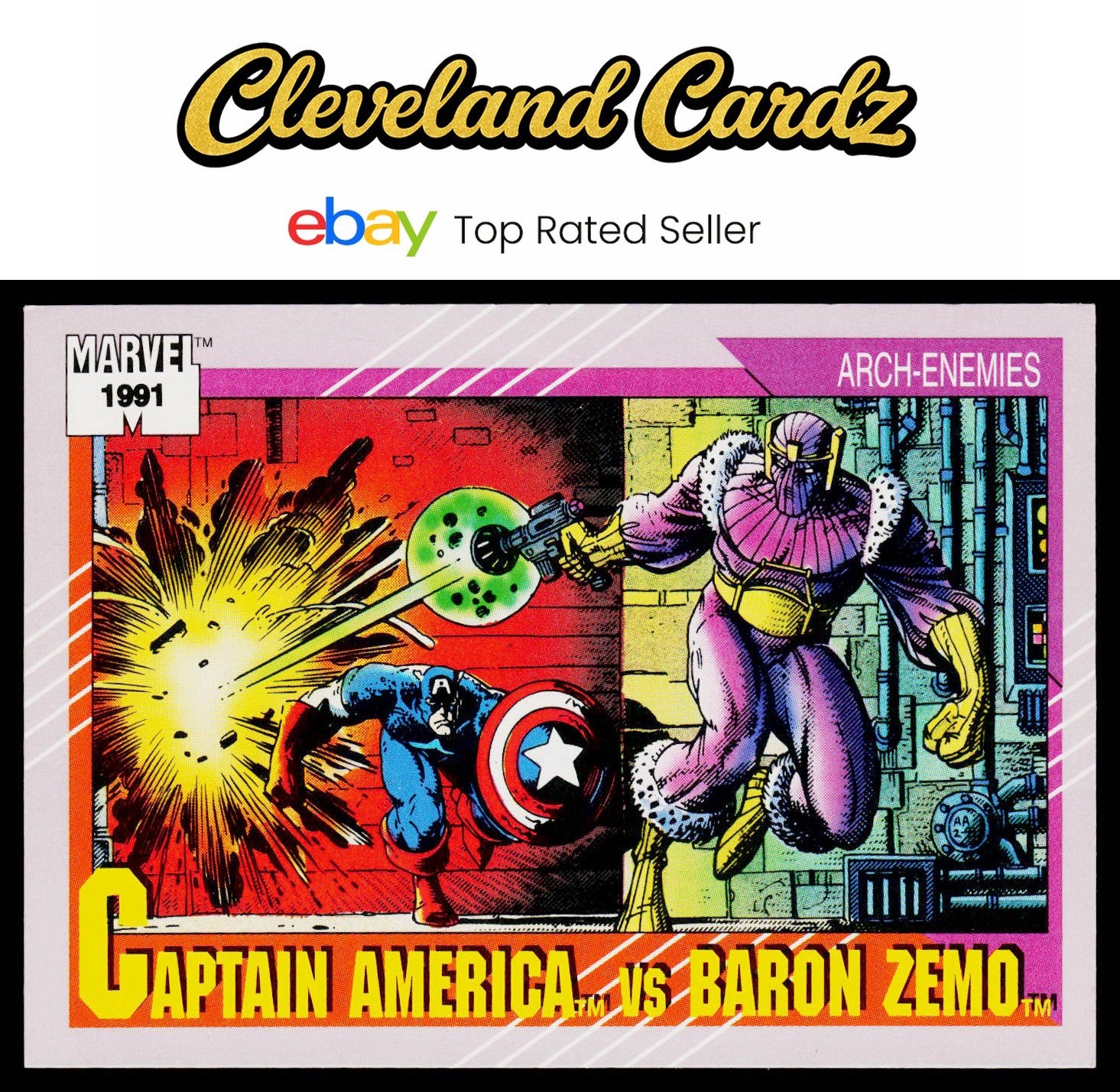 1991 Impel Marvel Universe II #99 Captain America / Baron Zemo AE