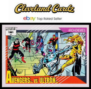 1991 Impel Marvel Universe II #114 Avengers vs. Ultron