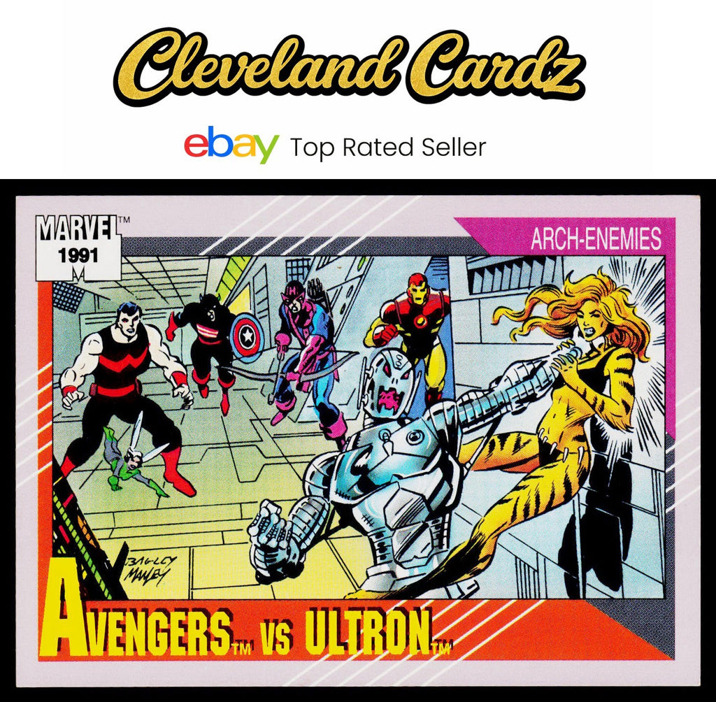 1991 Impel Marvel Universe II #114 Avengers vs. Ultron
