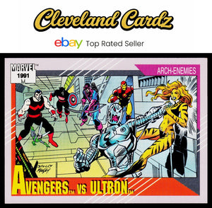 1991 Impel Marvel Universe II #114 Avengers vs. Ultron