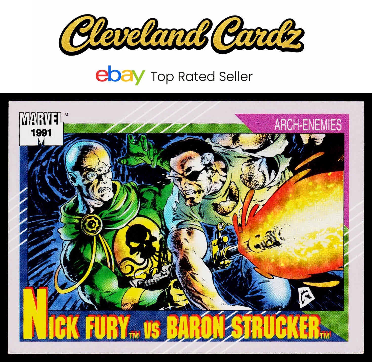1991 Impel Marvel Universe II #111 Nick Fury vs. Baron Strucker