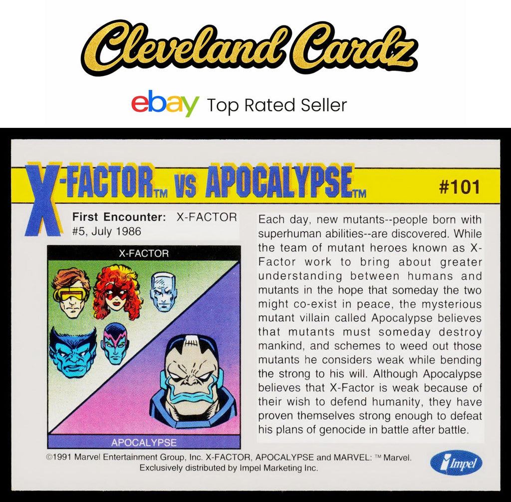 1991 Impel Marvel Universe II #101 X-Factor vs. Apocalypse