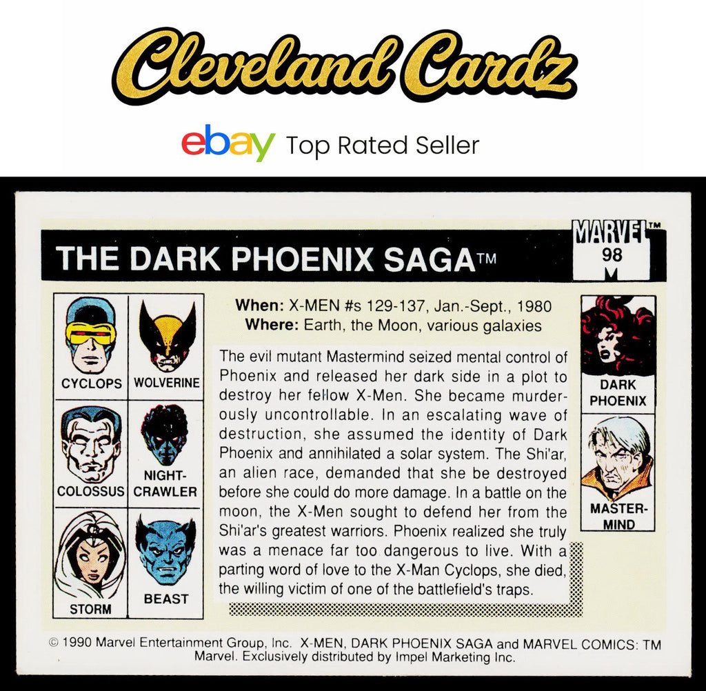 1990 Impel Marvel Universe #98 The Dark Phoenix Saga