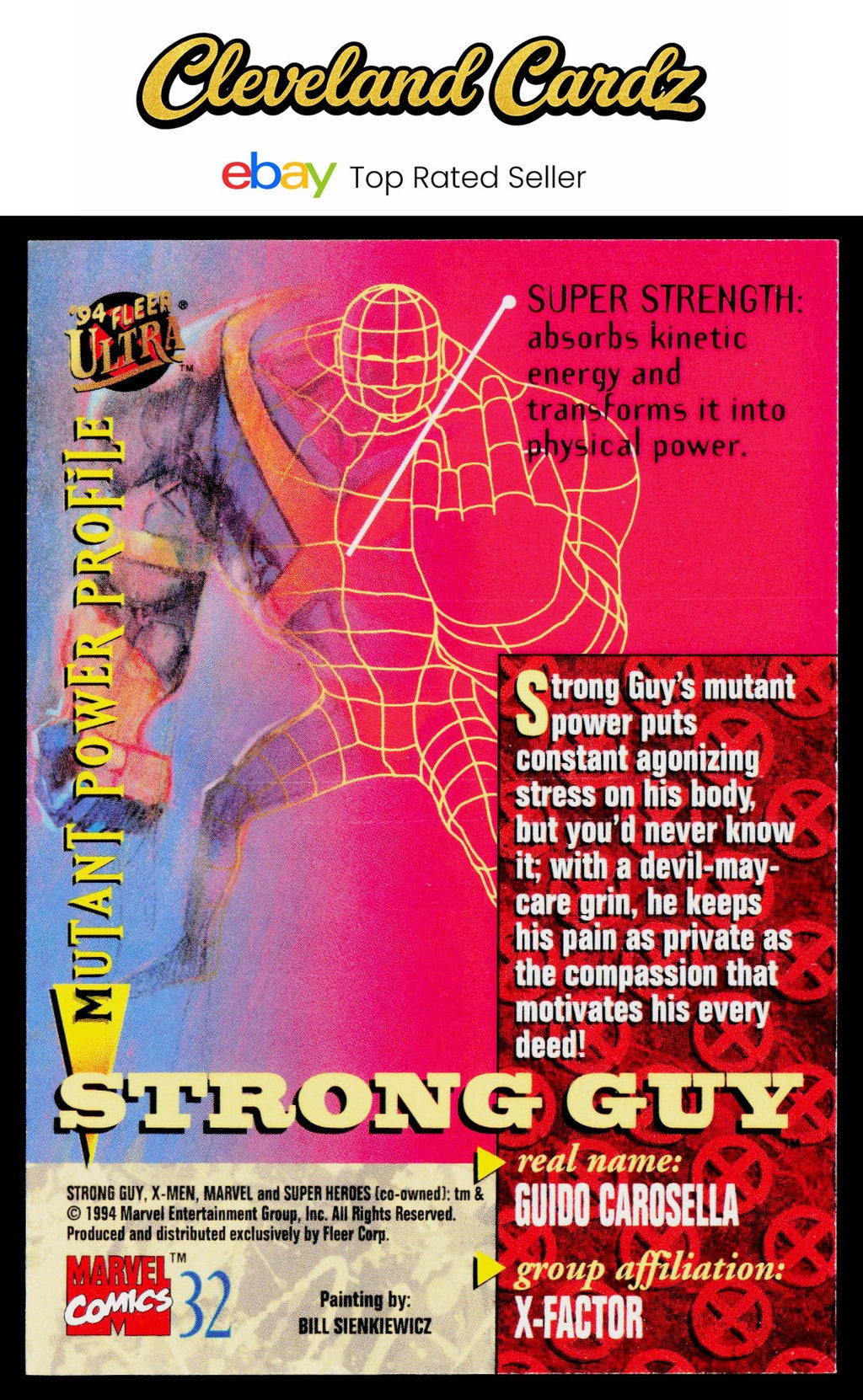 1994 Ultra X-Men #32 Strong Guy