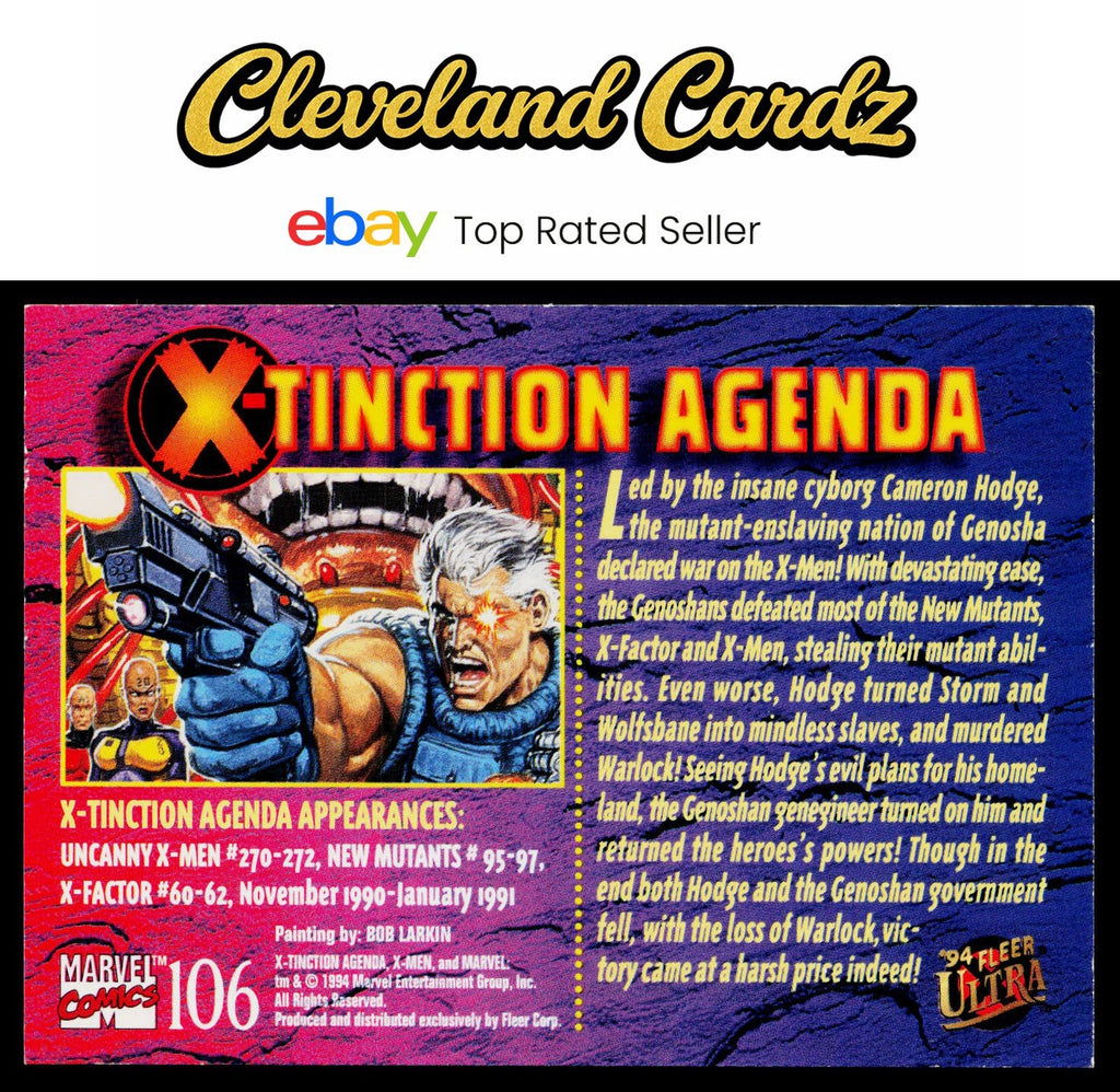 1994 Ultra X-Men #106 X-Tinction Agenda