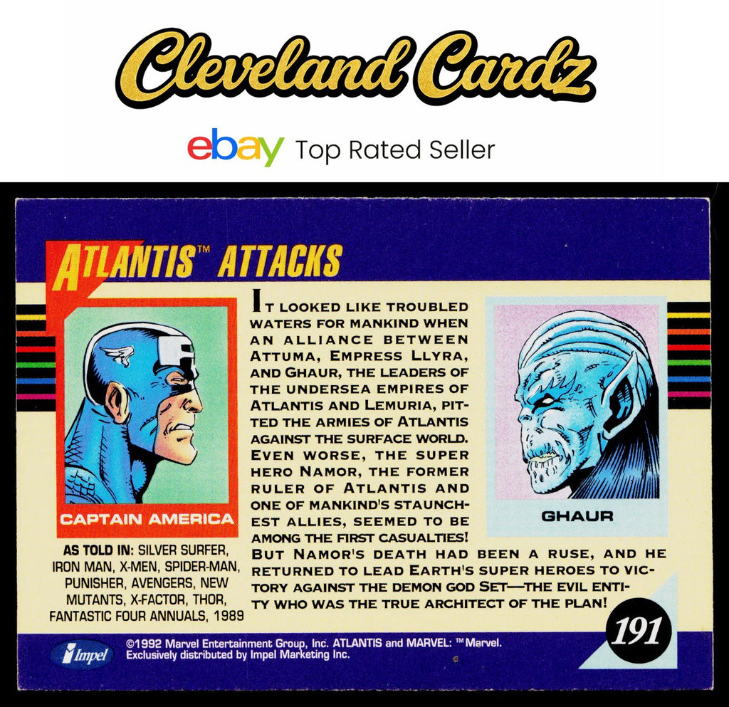 1992 Impel Marvel Universe #191 Atlantis Attacks