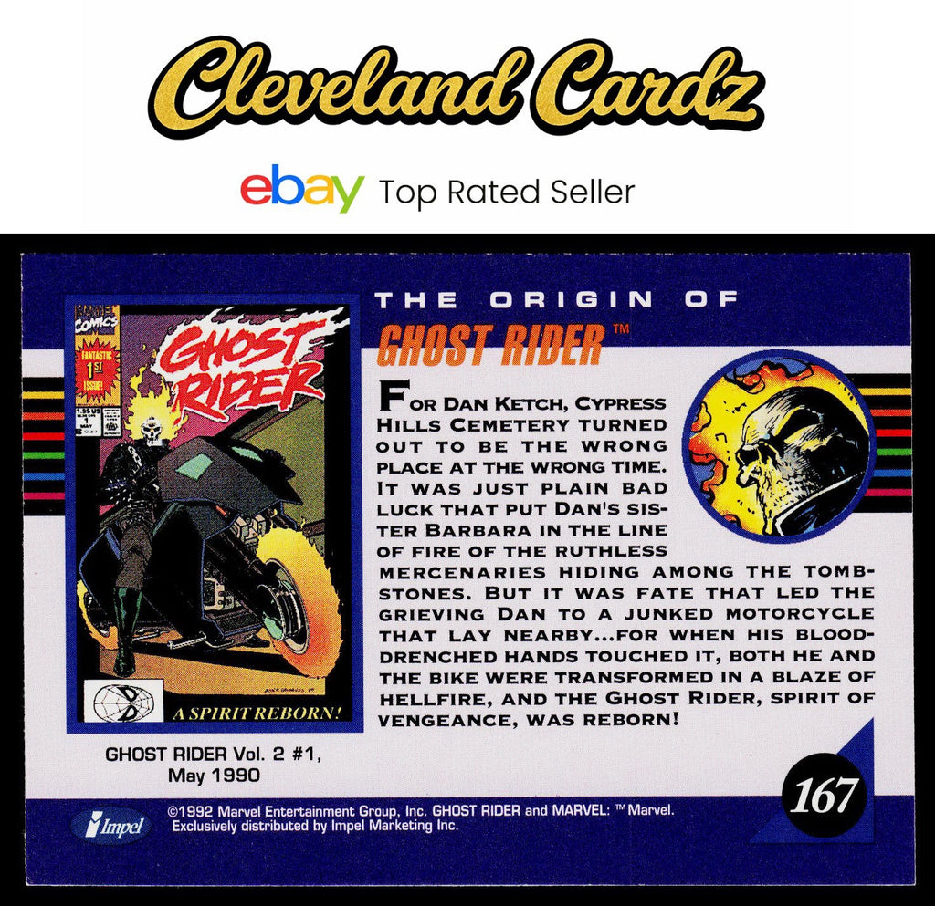1992 Impel Marvel Universe #167 Ghost Rider