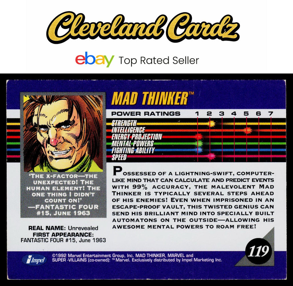 1992 Impel Marvel Universe #119 Mad Thinker