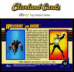 1992 Impel Marvel Universe #91 Wolverine and Havok