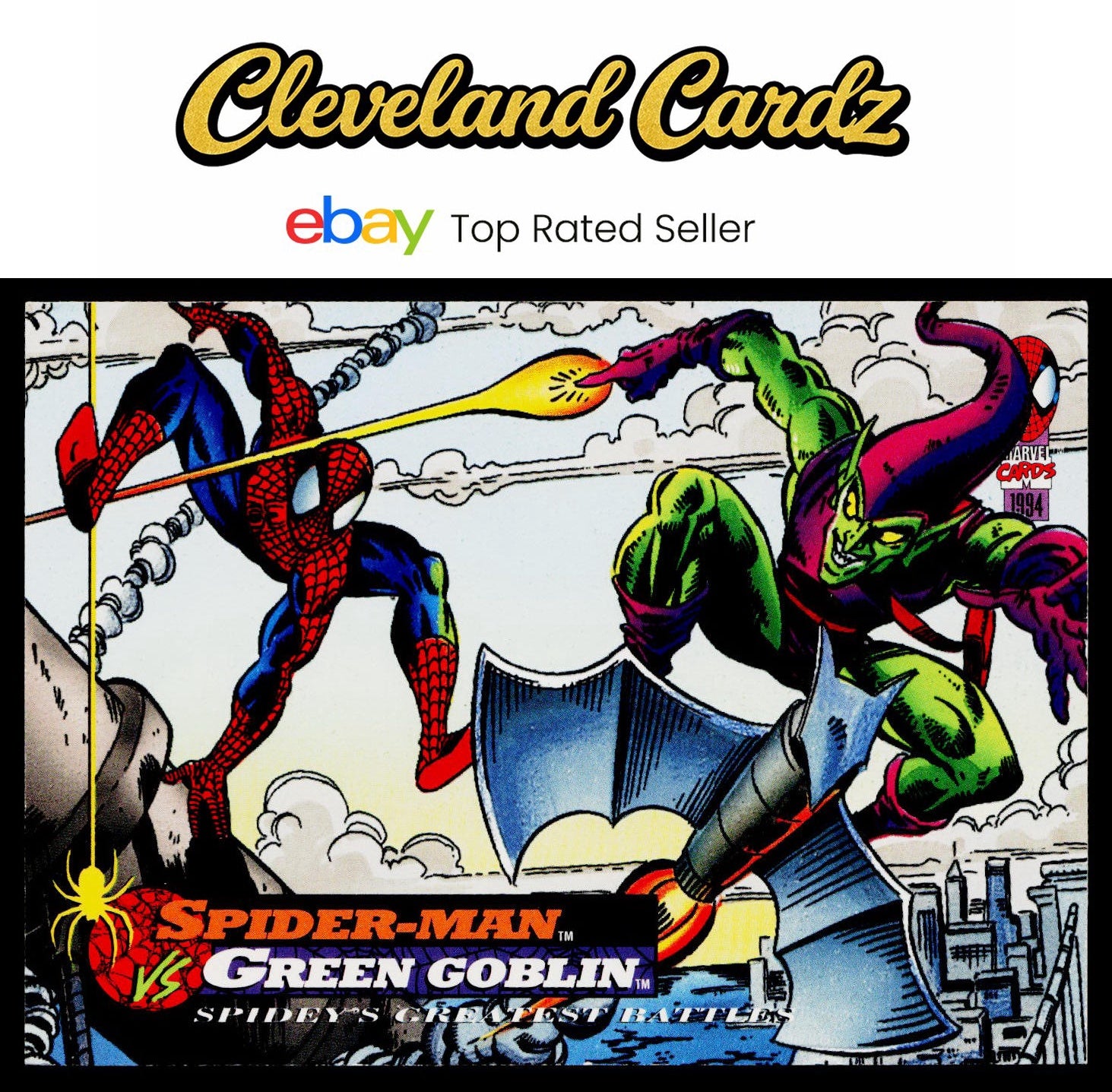1994 Fleer The Amazing Spider-Man #100 Spider-Man vs. Green Goblin