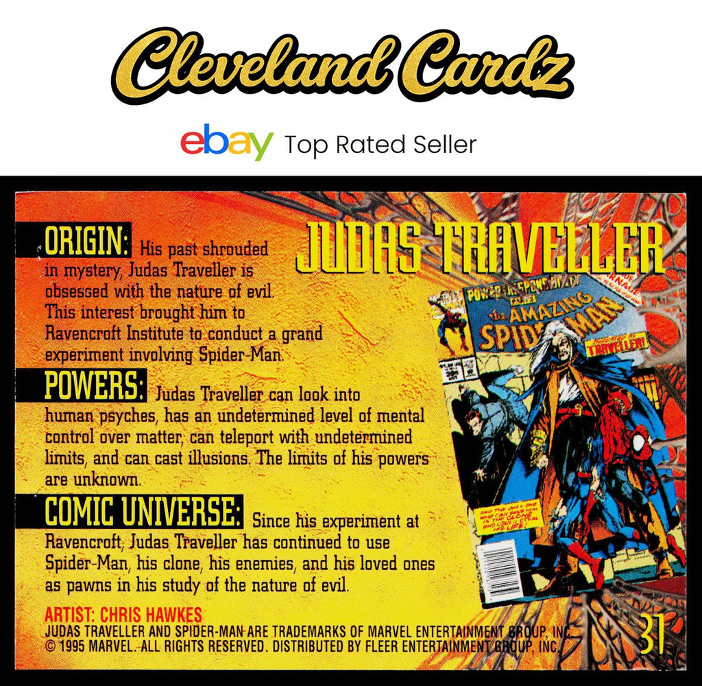 1995 Fleer Ultra Spider-Man #31 Judas Traveller Gold-Foil-Signature-Series
