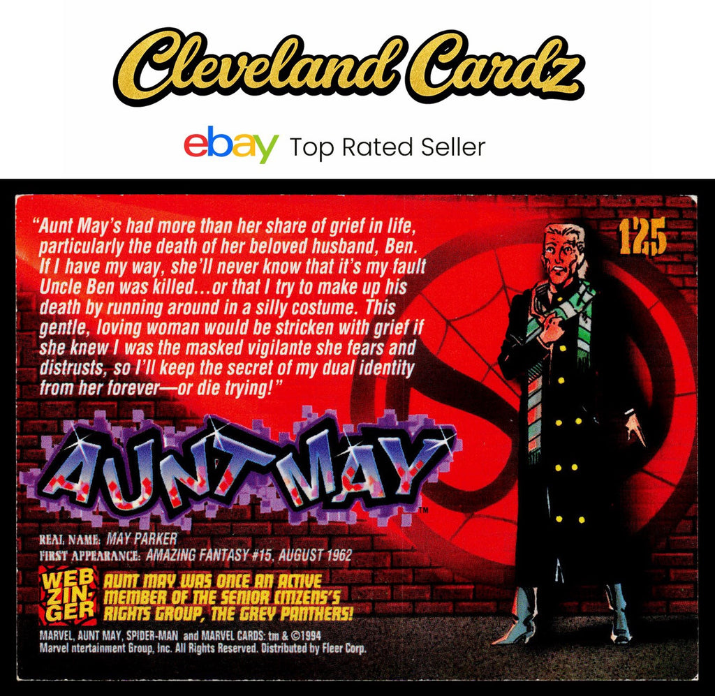 1994 Fleer The Amazing Spider-Man #125 Aunt May