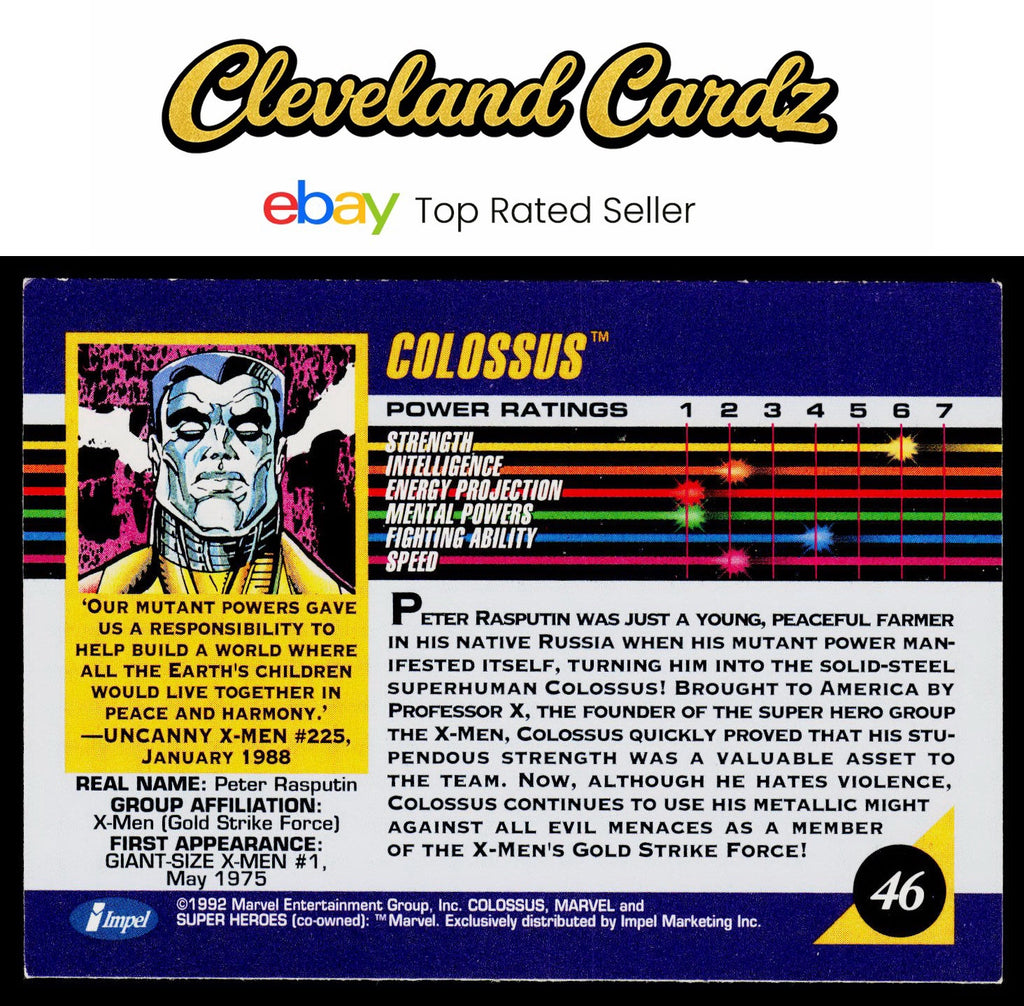 1992 Impel Marvel Universe #46 Colossus