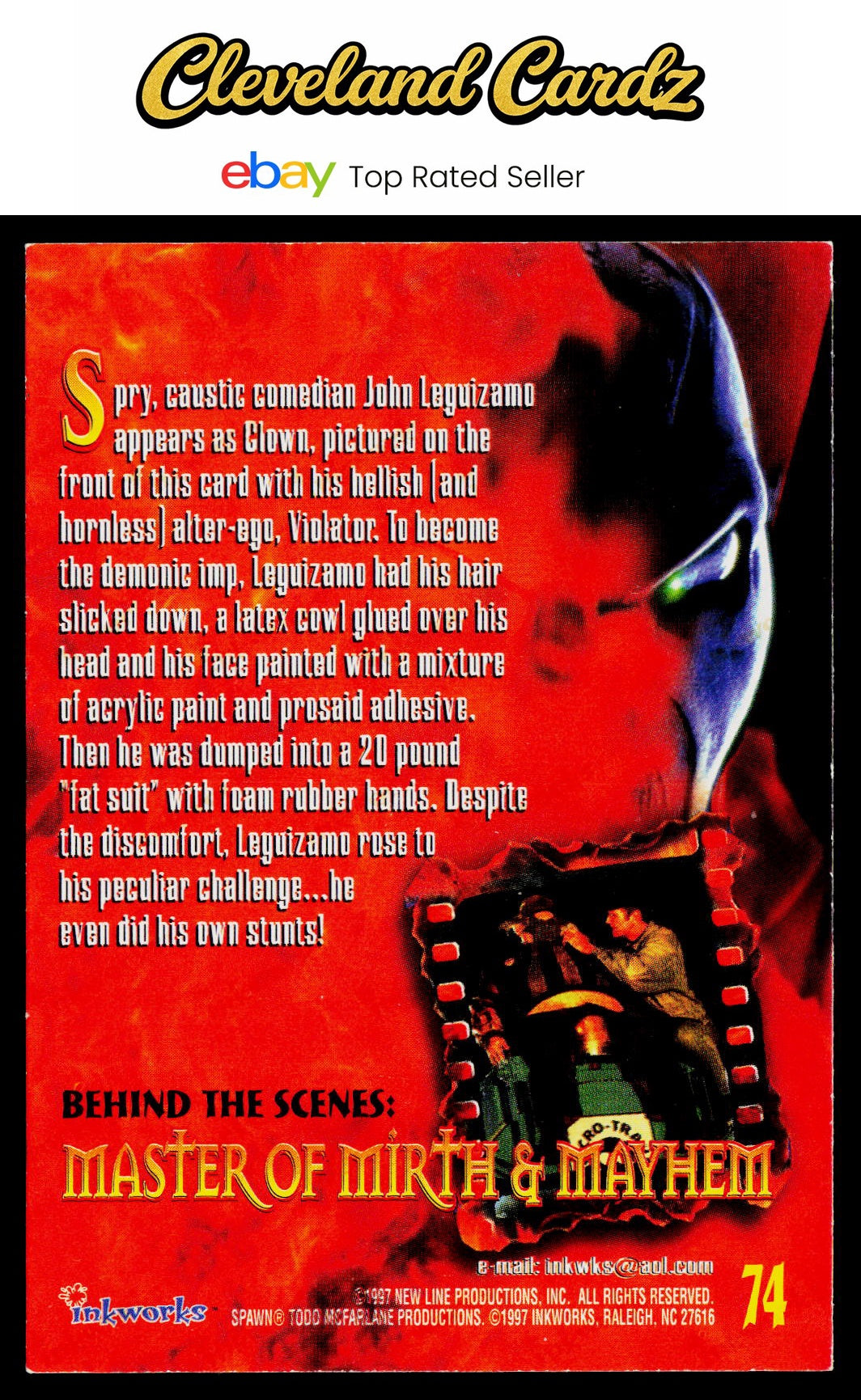 1997 Inkworks Spawn the Movie #74 Master of Mirth &amp; Mayhem