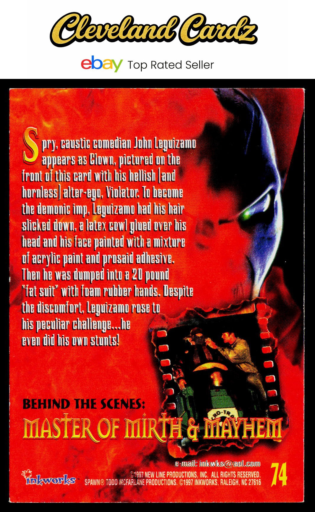 1997 Inkworks Spawn the Movie #74 Master of Mirth &amp; Mayhem