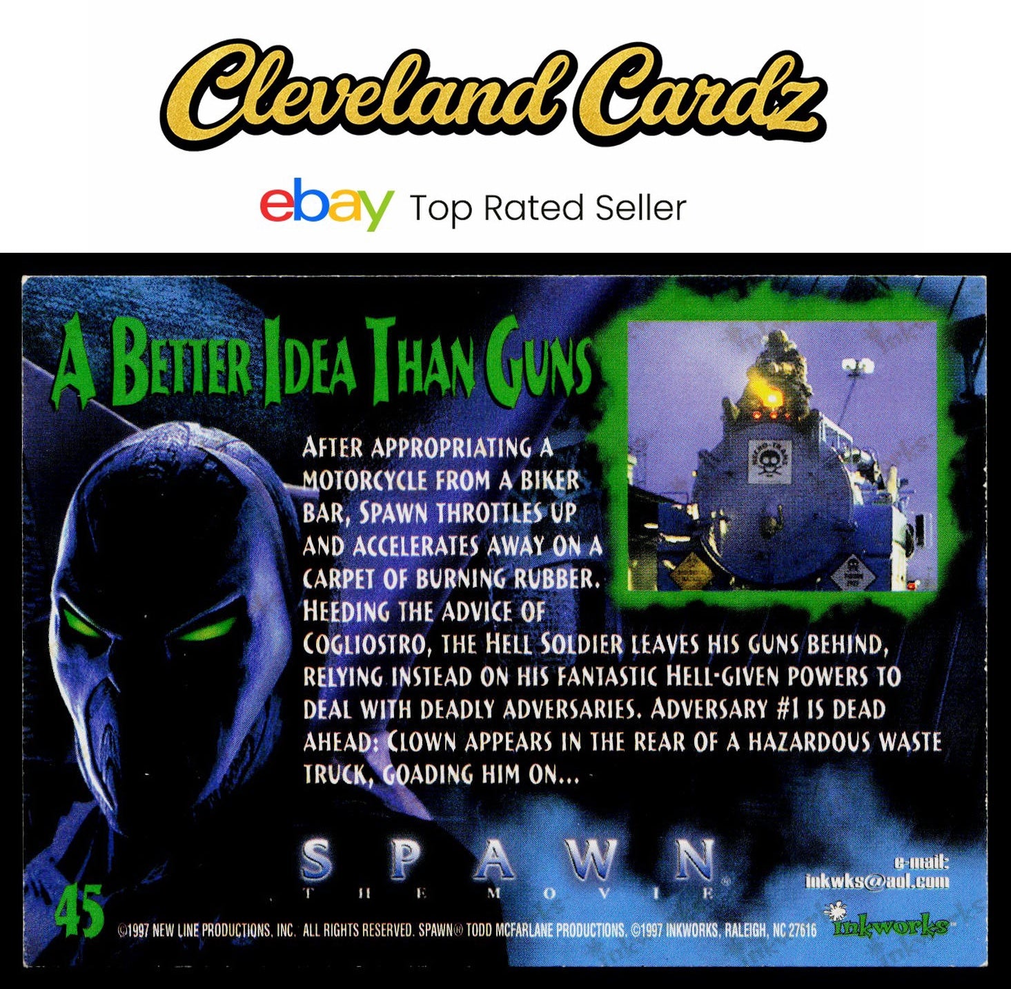 1997 Inkworks Spawn the Movie #45 A Better Idea Than Guns