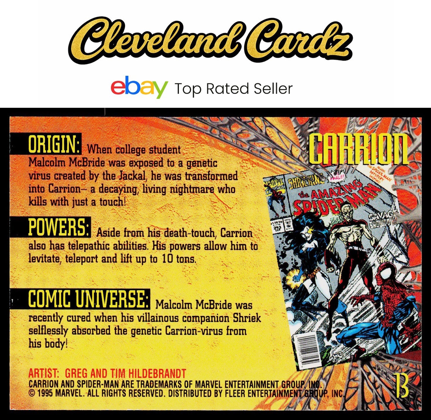 1995 Fleer Ultra Spider-Man #13 Carrion