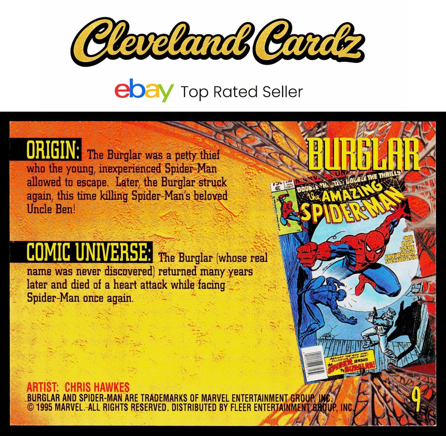 1995 Fleer Ultra Spider-Man #9 Burglar