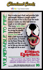1994 Fleer The Amazing Spider-Man #16 Vulnerable to Fire