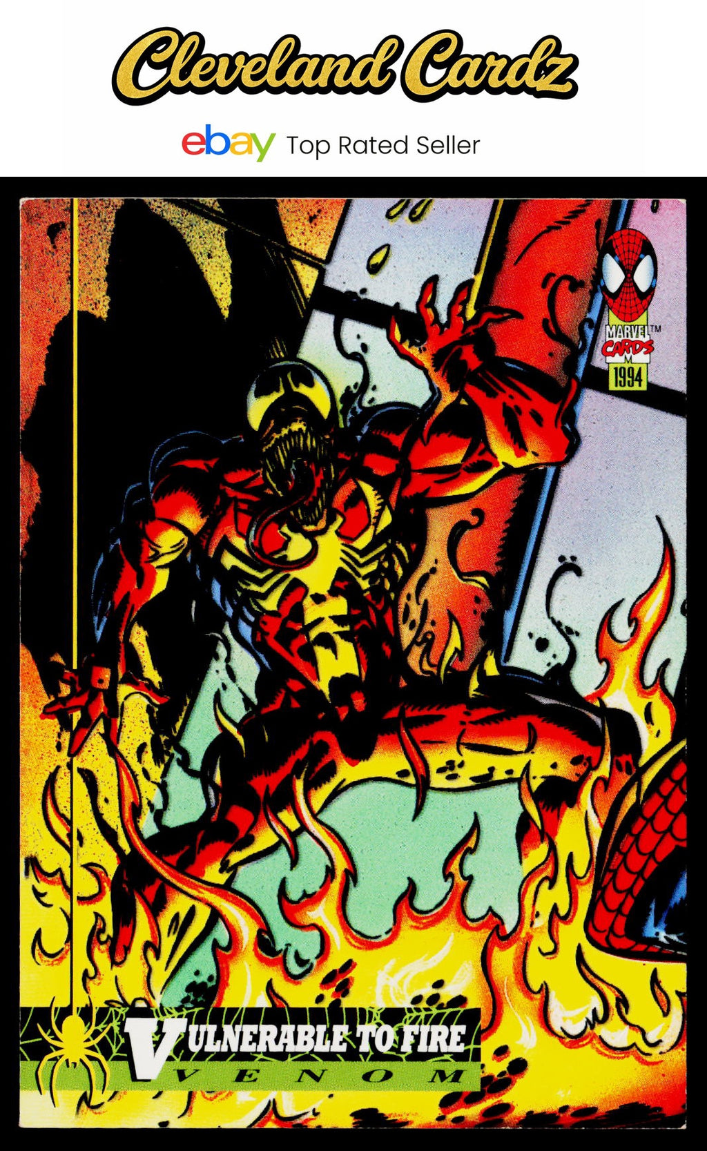 1994 Fleer The Amazing Spider-Man #16 Vulnerable to Fire