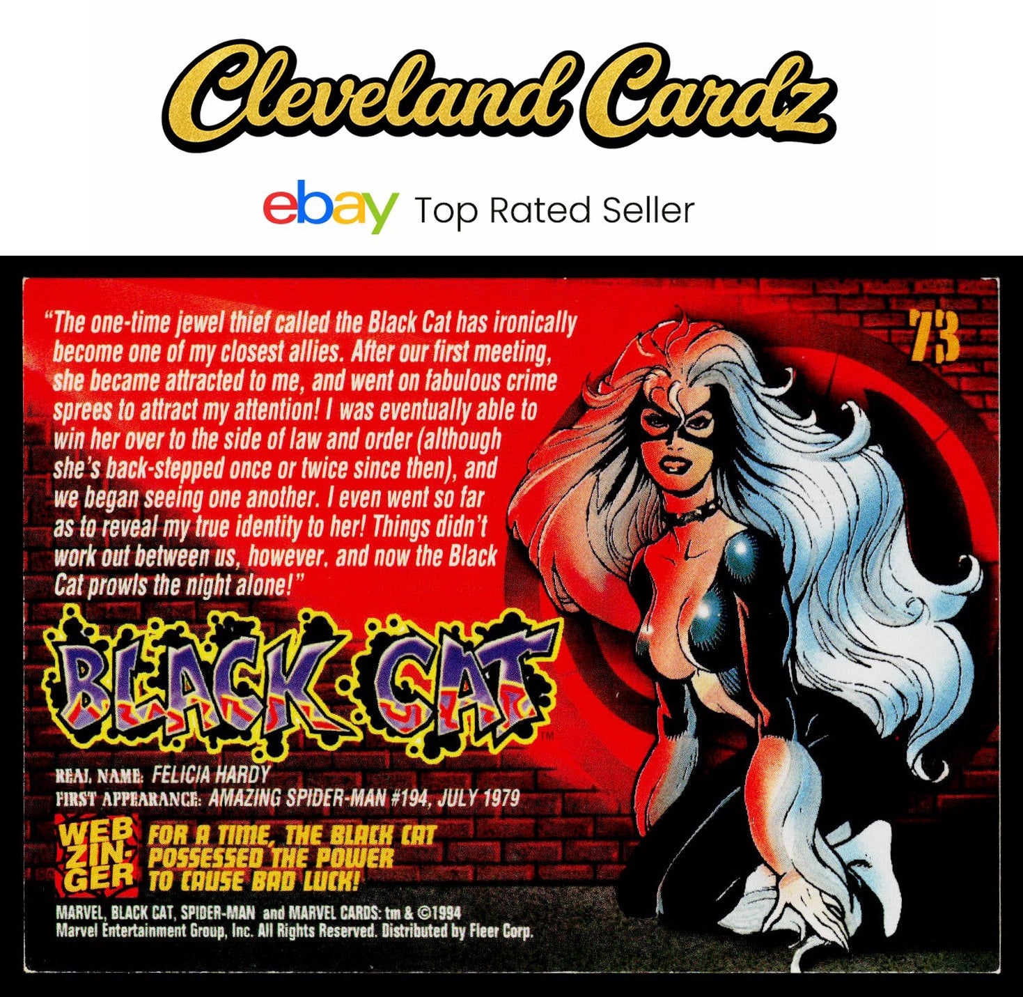 1994 Fleer The Amazing Spider-Man #73 Black Cat