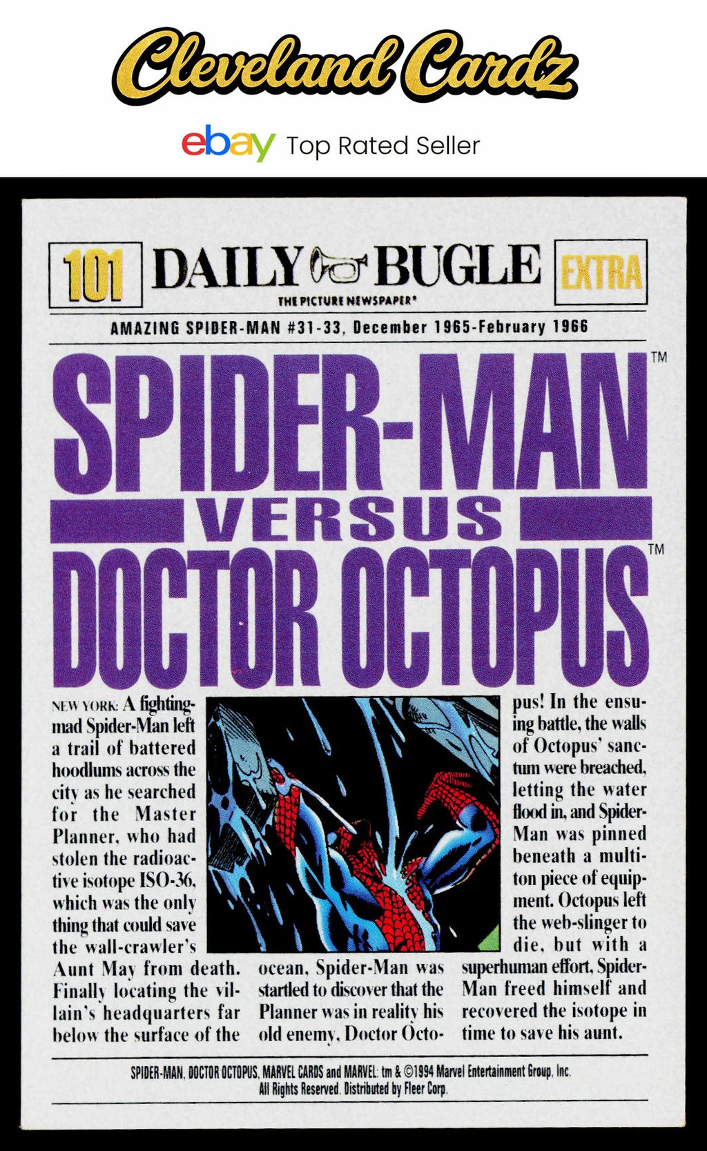 1994 Fleer The Amazing Spider-Man #101 Spider-Man vs. Doctor Octopus