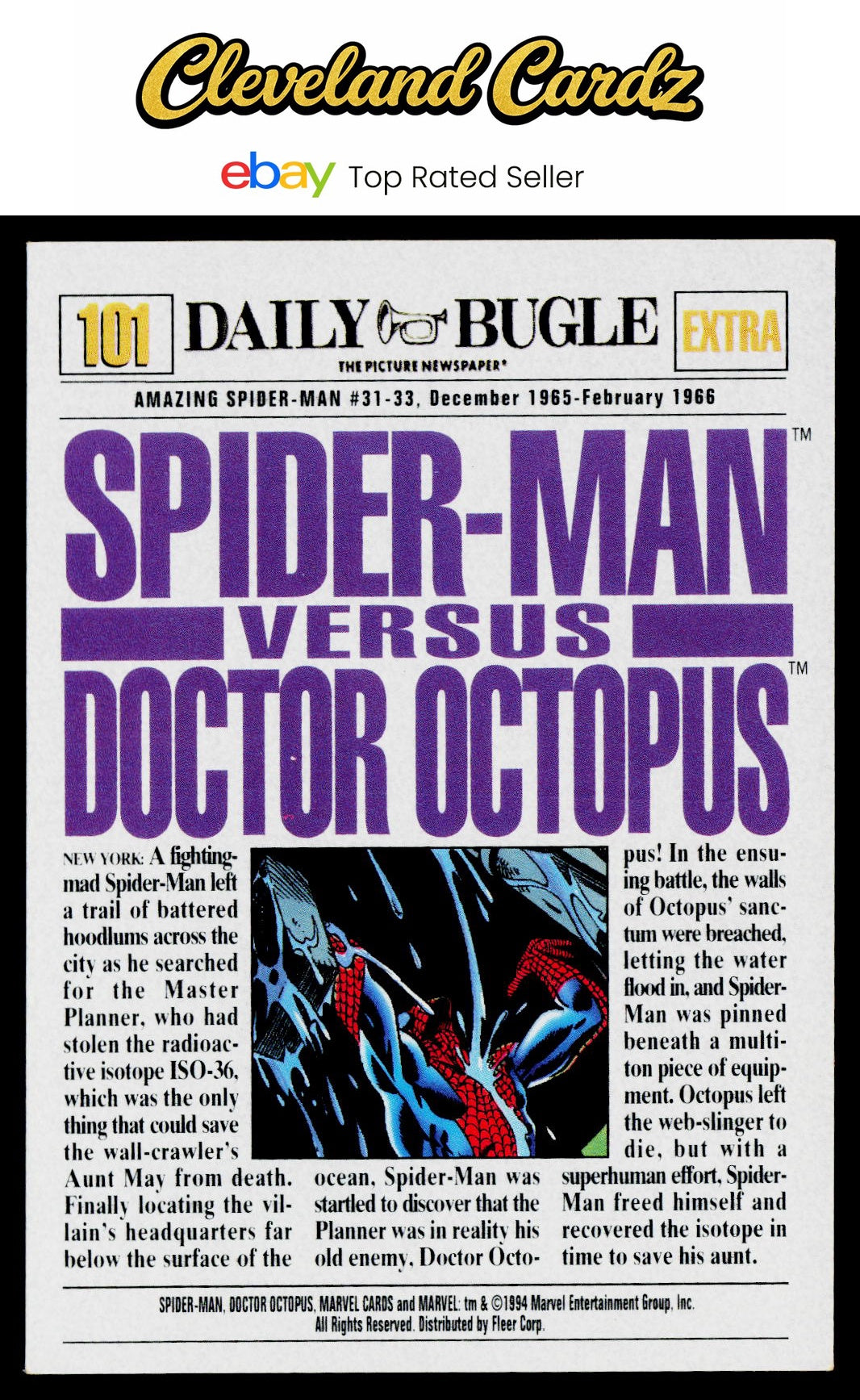 1994 Fleer The Amazing Spider-Man #101 Spider-Man vs. Doctor Octopus