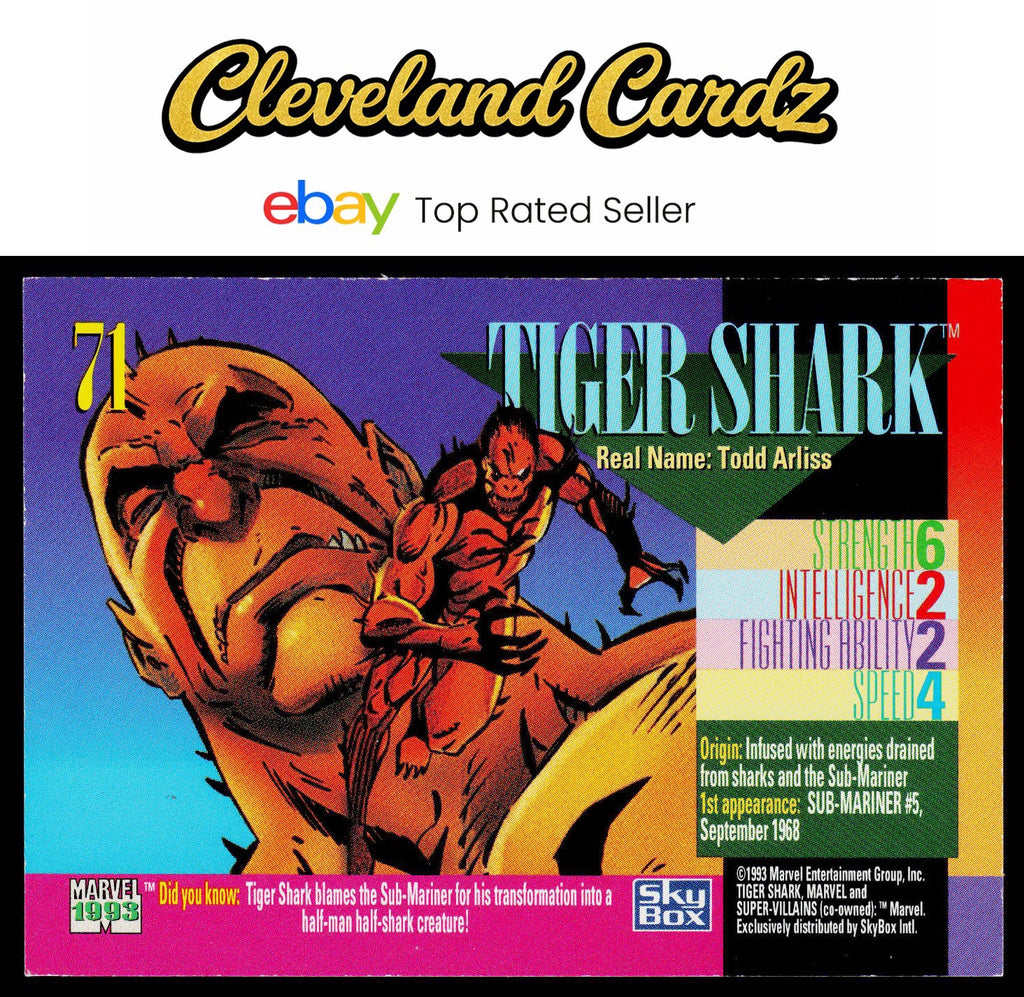 1993 SkyBox Marvel Universe #71 Tiger Shark