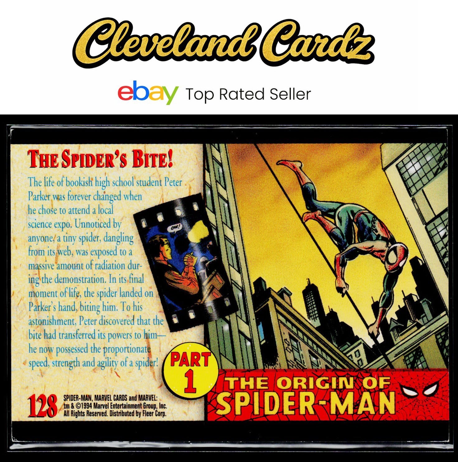 1994 Fleer The Amazing Spider-Man #128 The Spider's Bite!