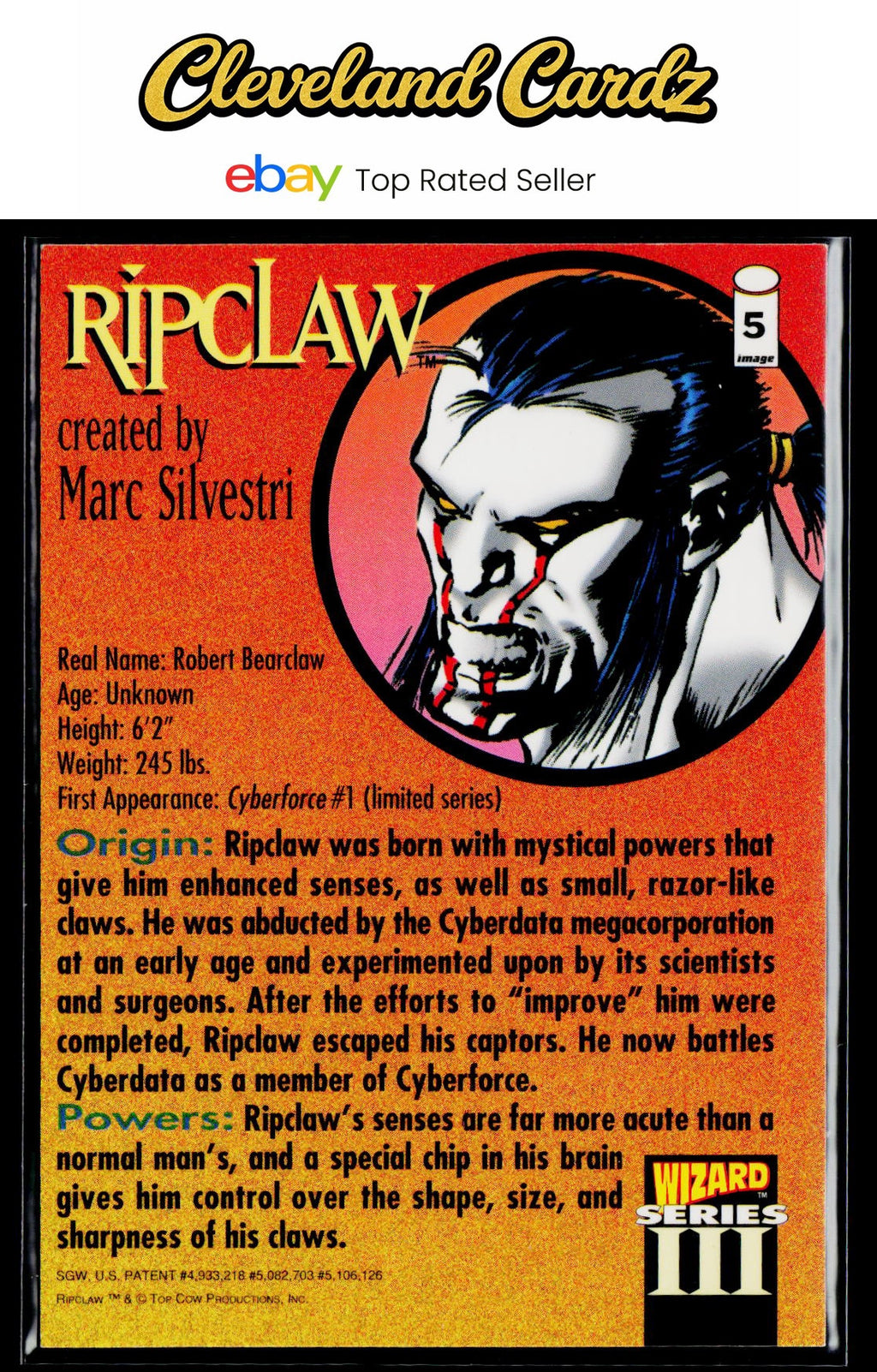1993-94 Wizard Magazine Image Series III #5 Ripclaw
