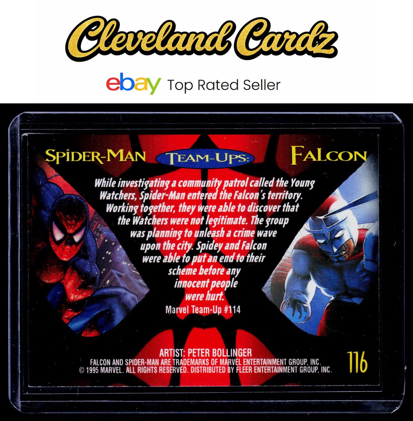 1995 Fleer Ultra Spider-Man #116 Falcon EX+