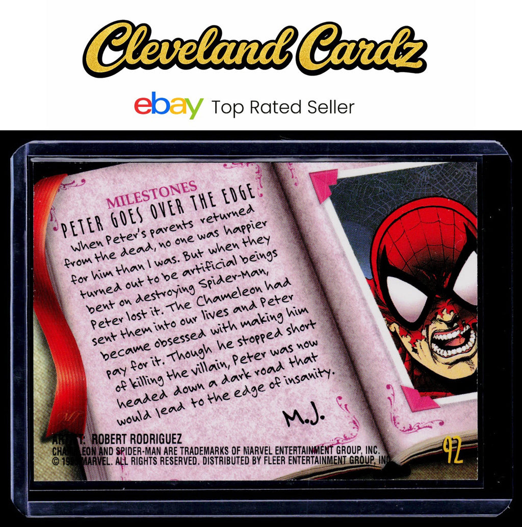 1995 Fleer Ultra Spider-Man #92 Pursuit EX+
