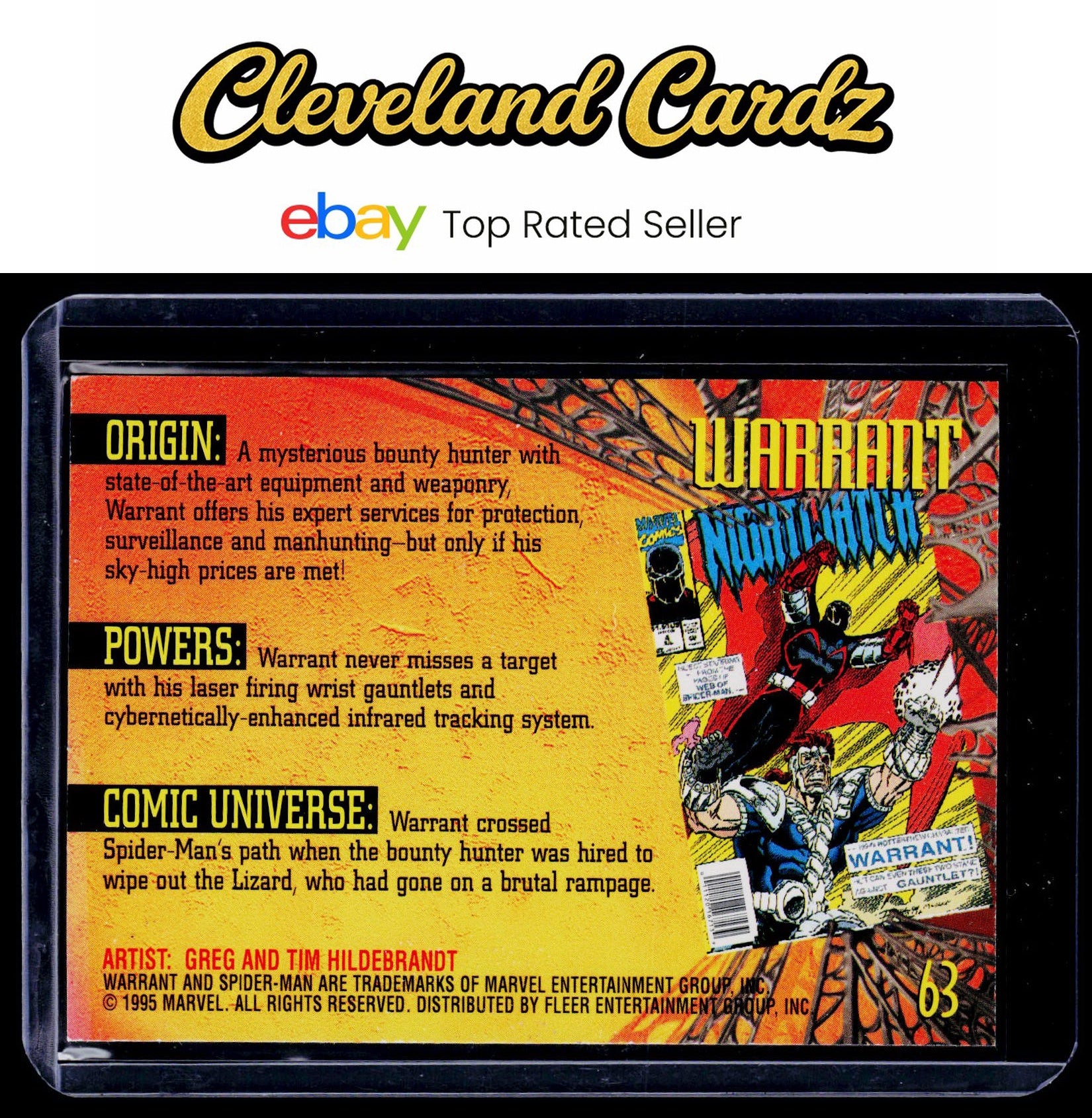 1995 Fleer Ultra Spider-Man #63 Warrant EX+