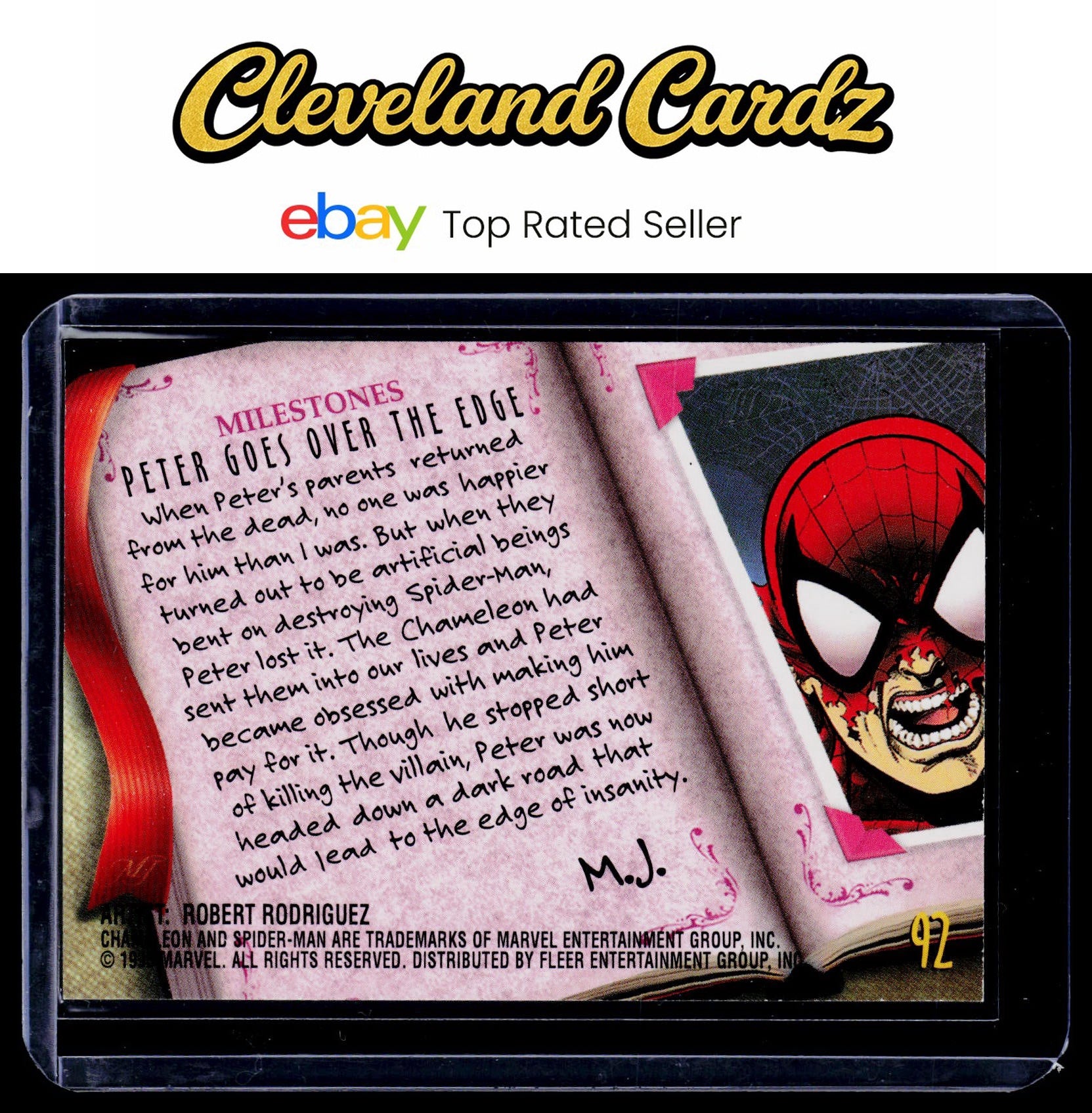 1995 Fleer Ultra Spider-Man #92 Pursuit EX+