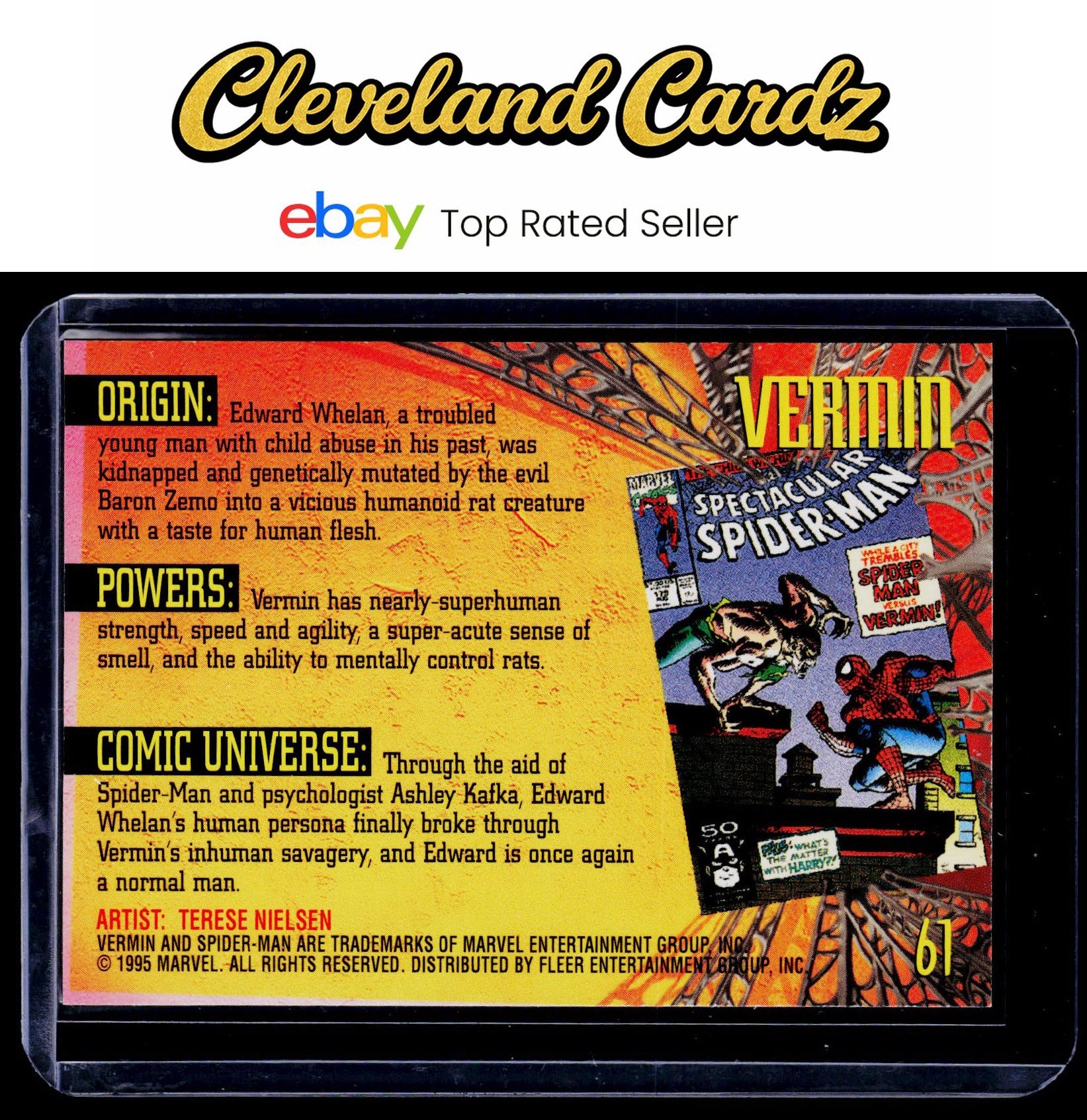 1995 Fleer Ultra Spider-Man #61 Vermin EX+