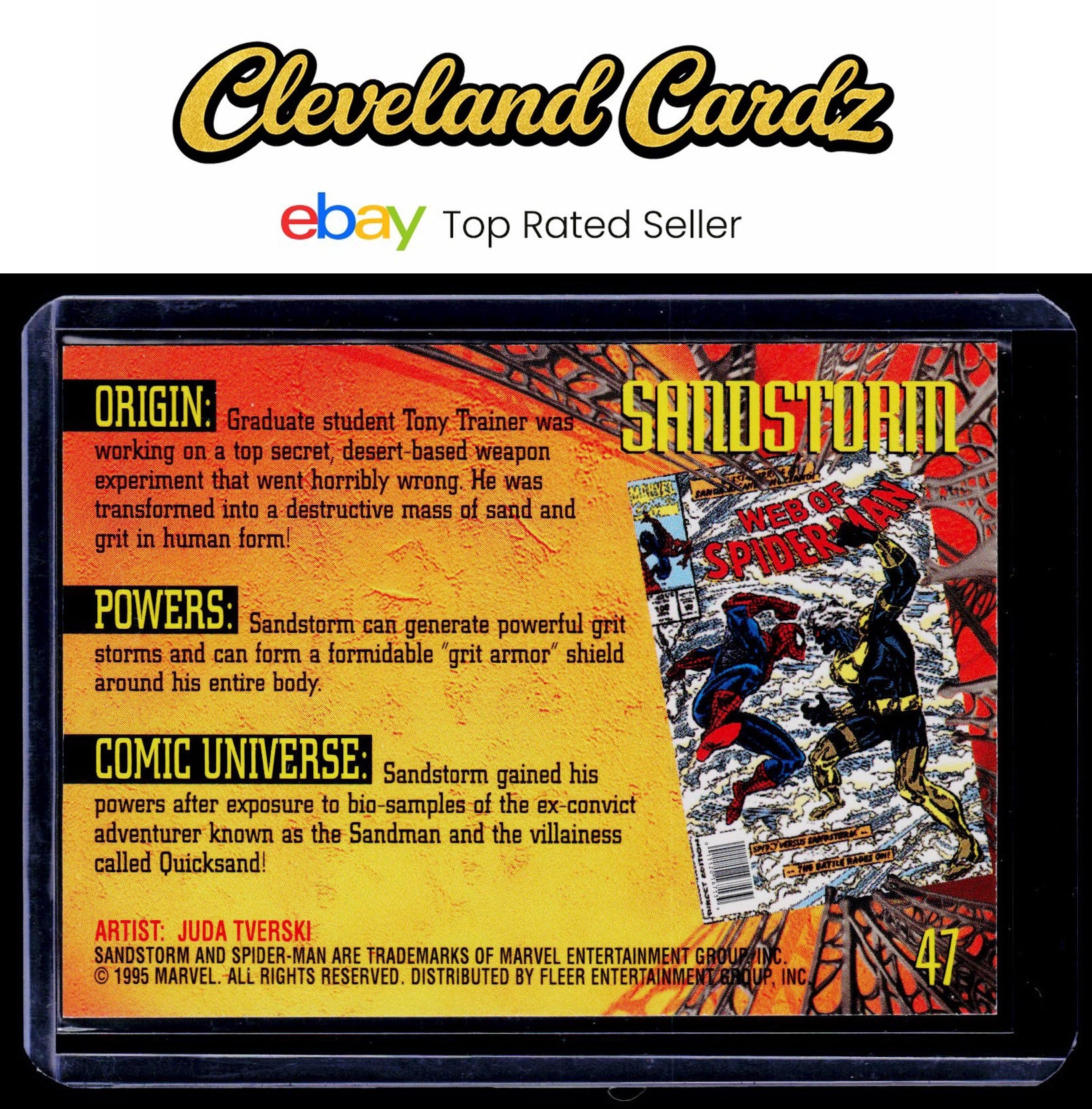 1995 Fleer Ultra Spider-Man #47 Sandstorm EX+